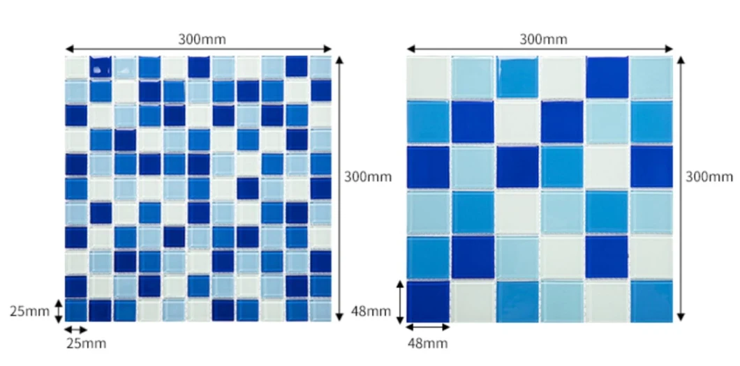 Blue Swimming Pool Square Mosaic Tile China Tile Mosaic Decorative