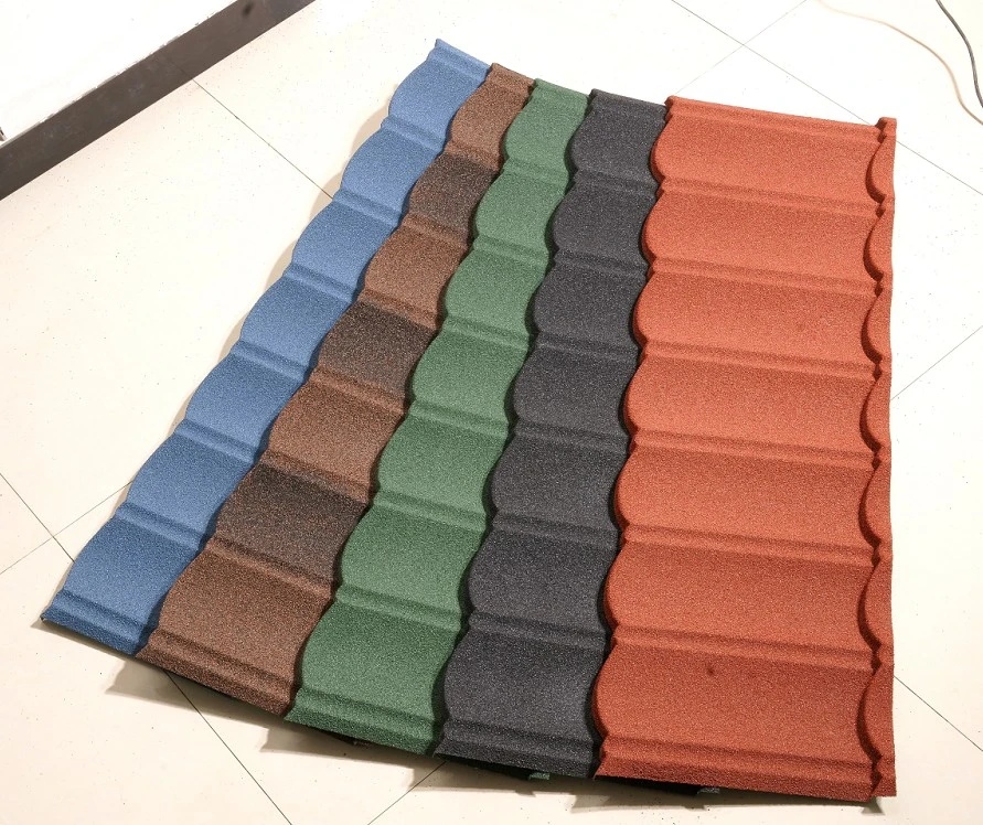 50 Years No Fading Sheet Stone Coated Darker Color Natural Slate Colored Roofing Tiles