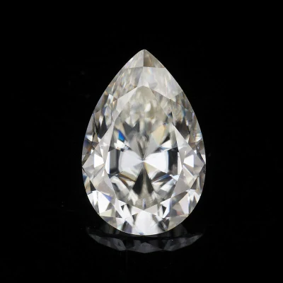 0.4ct 4x6mm 배 모양 Gh 색상 대 투명 루즈 모이사나이트 스톤