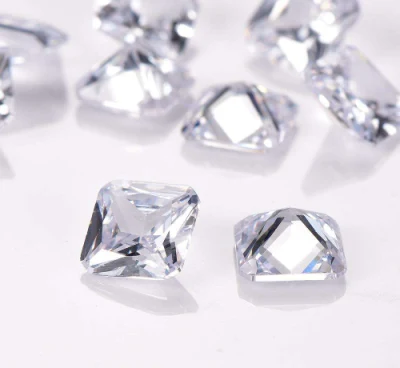 도매 공장 가격 화이트 스퀘어 프린세스 다이아몬드 Moissanite 5mm 느슨한 Moissanite 스톤